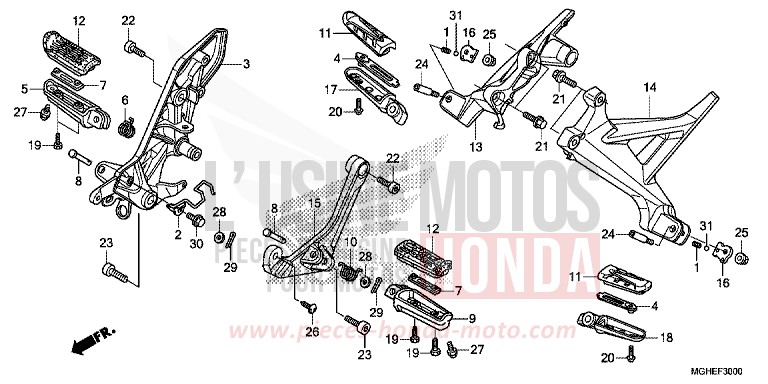 MARCHE de VFR1200X "Crosstourer" DCT CANDY PROMINENCE RED (R342) 2014
